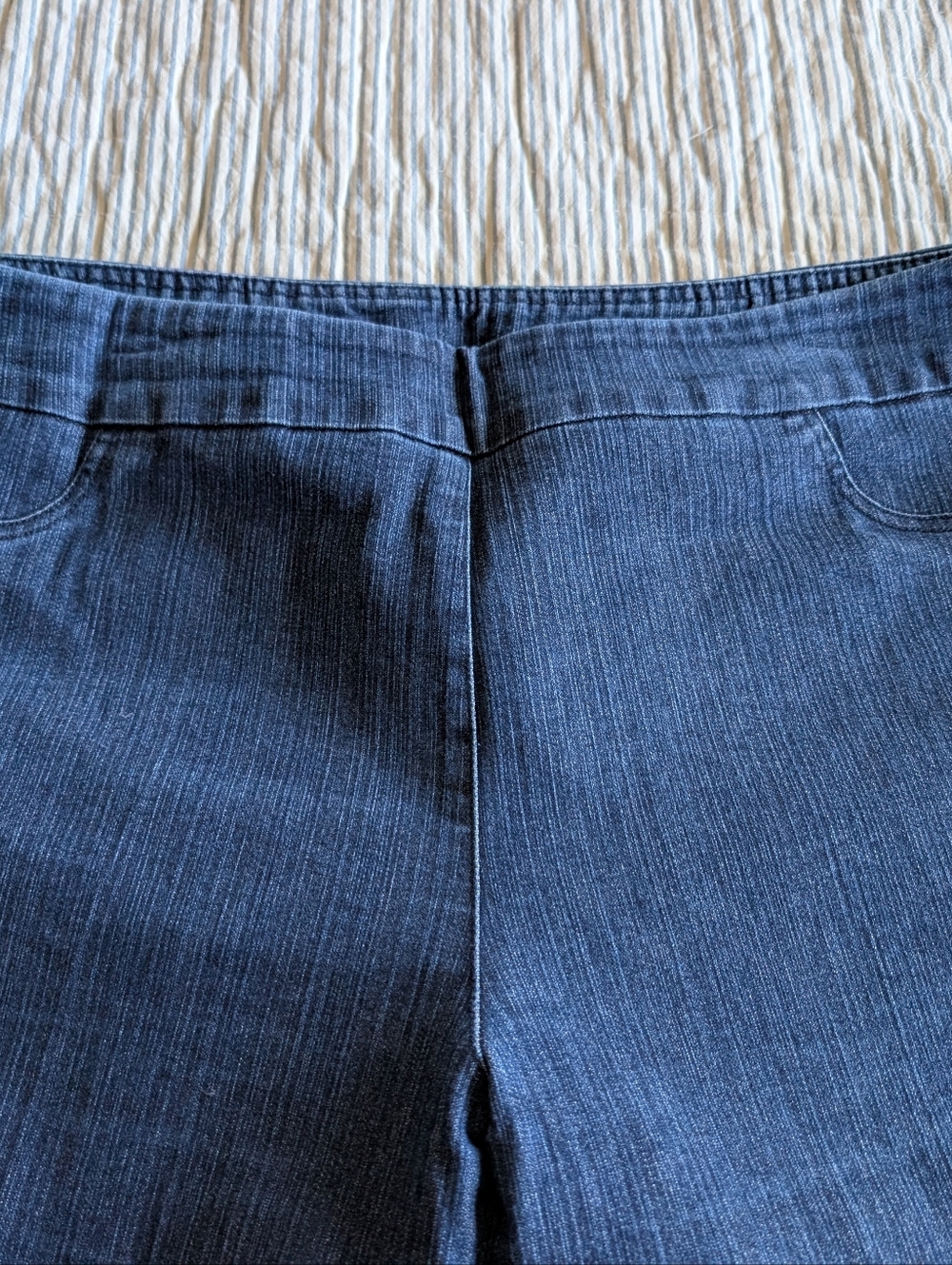 Soft Surroundings Cropped Embellished Leg Denim Pants Size XL